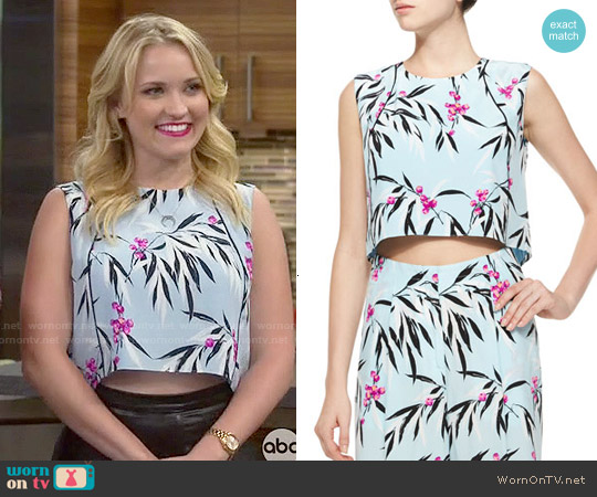 Elizabeth and James Cameo Leaf Print Top worn by Gabi Diamond (Emily Osment) on Young and Hungry