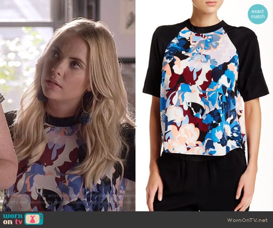 Elizabeth & James Erato Silk Blouse worn by Hanna Marin (Ashley Benson) on Pretty Little Liars