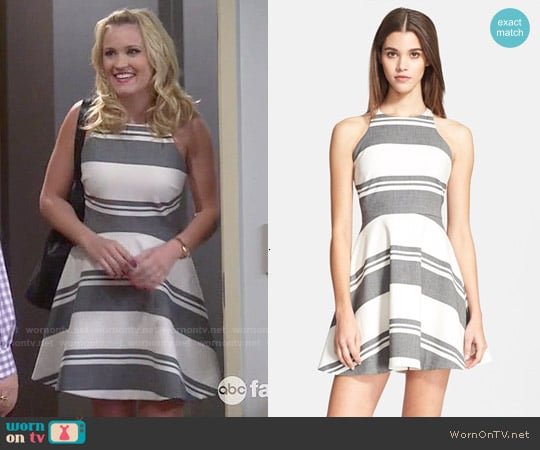 Elizabeth and James Magdelena Striped Dress worn by Gabi Diamond (Emily Osment) on Young and Hungry