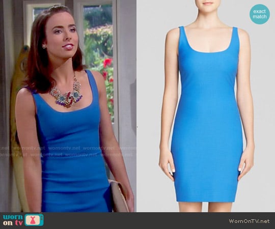 Elizabeth and James Torrance Dress in Lapis worn by Ivy Forrester (Ashleigh Brewer) on The Bold and the Beautiful