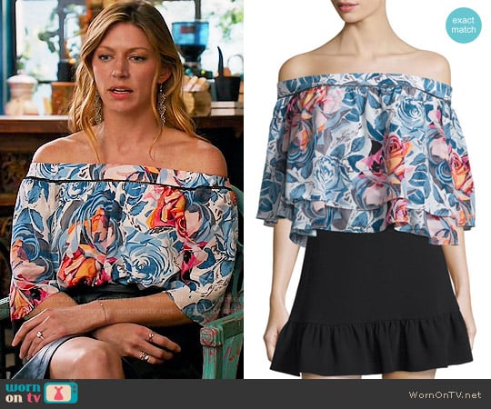 Elizabeth & James Vanessa Off Shoulder Top worn by Josslyn Carver (Jes Macallan) on Mistresses