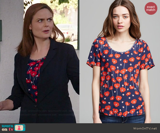 Ella Moss Poppy Fields Top worn by Emily Deschanel on Bones