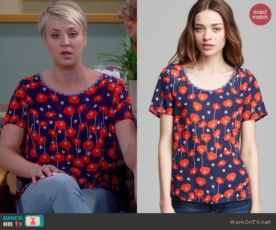 Ella Moss Poppy Fields Top worn by Kaley Cuoco on The Big Bang Theory