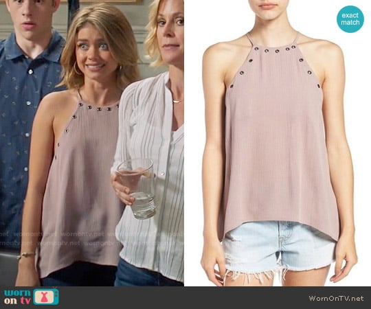 Elodie Grommet High Neck Tank worn by Haley Dunphy (Sarah Hyland) on Modern Family