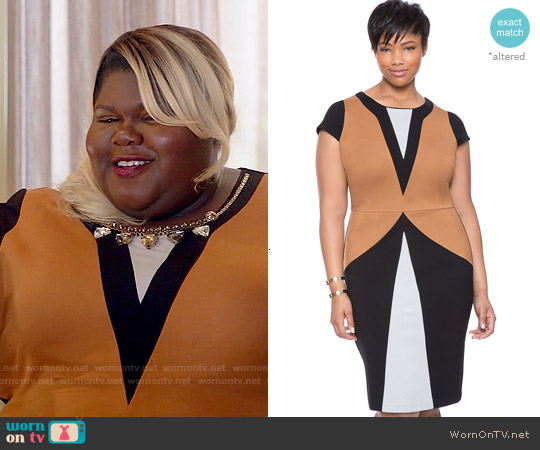 Eloquii Maggi Colorblock Dress worn by Becky (Gabourey Sidibe) on Empire