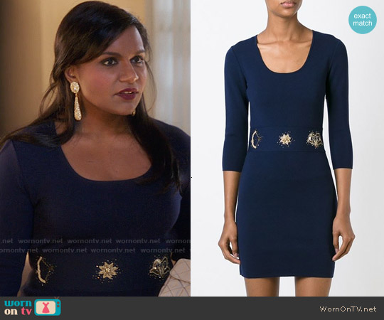 Emilio Pucci Zodiac Embellished Dress worn by Mindy Lahiri (Mindy Kaling) on The Mindy Project