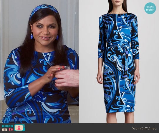 Emilio Pucci Marilyn Dress worn by Mindy Lahiri (Mindy Kaling) on The Mindy Project