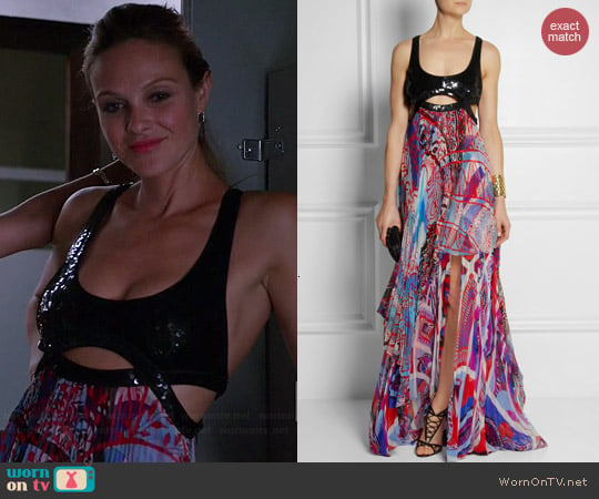 Emilio Pucci Sequin Embellished Gown worn by Beau Garrett on GG2D