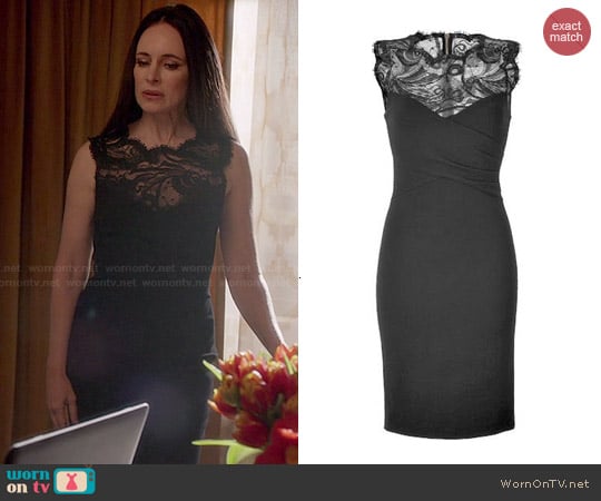 Emilio Pucci Black Lace Dress worn by Victoria Grayson (Madeleine Stowe) on Revenge