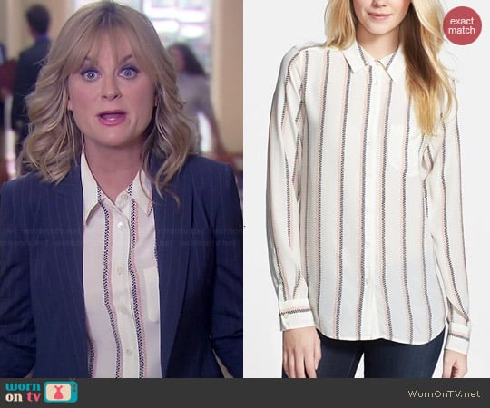 Equipment Brett Blouse in Experimental Stripe worn by Amy Poehler on Parks & Rec