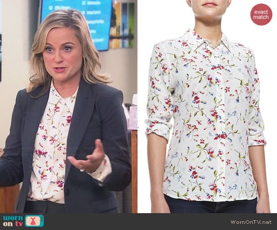 Equipment Brett Floral Shirt worn by Leslie Knope (Amy Poehler) on Parks and Recreation