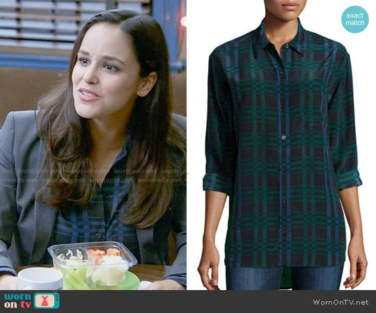 Equipment Daddy Plaid Blouse worn by Amy Santiago (Melissa Fumero) on Brooklyn Nine-Nine