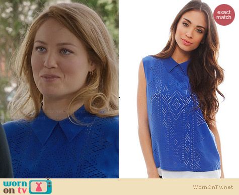 Equipment Elliot Laser Cut Blouse worn by Erika Christensen on Parenthood