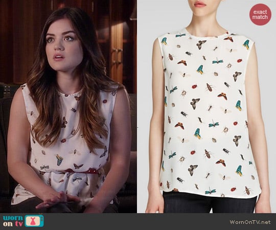 Equipment Kyle Top in Nature White worn by Lucy Hale on PLL