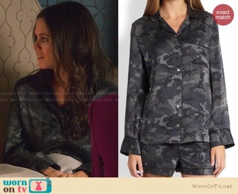 Equipment Lillian Pajamas in camo worn by Rachel Bilson on Hart of Dixie