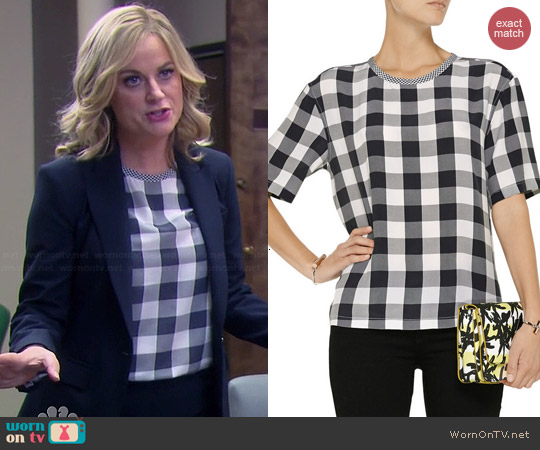 Equipment Logan Gingham Top worn by Amy Poehler on Parks & Rec