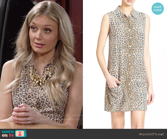 Equipment Lucida Leopard Shirtdress worn by Abby Newman (Melissa Ordway) on The Young and the Restless