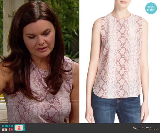 Equipment Lyle Top in Picasso worn by Katie Logan (Heather Tom) on The Bold and the Beautiful