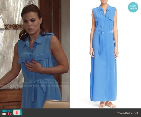 Equipment Major Silk Maxi Dress worn by Phyllis Newman (Gina Tognoni) on The Young and the Restless