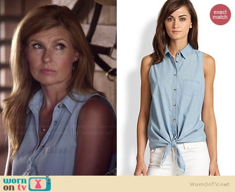 Equipment Mina Chambray Shirt worn by Connie Britton on Nashville