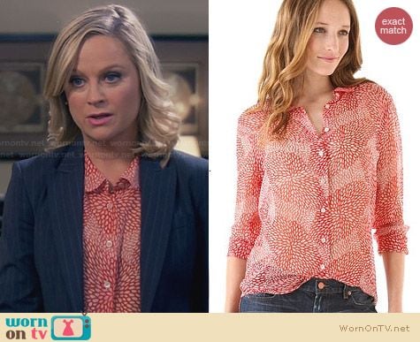 Equipment Sophie Chysanthemum Blouse worn by Amy Poehler on Parks & Rec