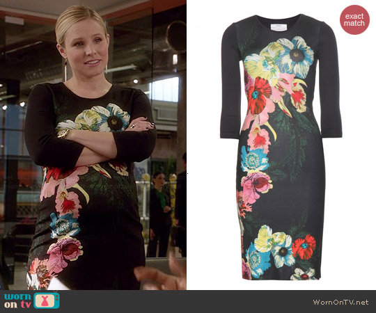 Erdem Allergra Printed Dress worn by Kristen Bell on House of Lies