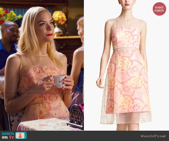 Erdem Damask Jacquard & Beaded Organza Dress worn by Lemon Breeland (Jaime King) on Hart of Dixie