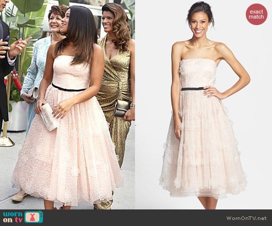 Erin Fetherston Lucielle 3D Floral Organza Dress worn by Gina Rodriguez on Jane the Virgin