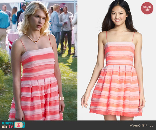 Erin Fetherston Azalea Tiered Chiffon Dress worn by Magnolia Breeland (Claudia Lee) on Hart of Dixie