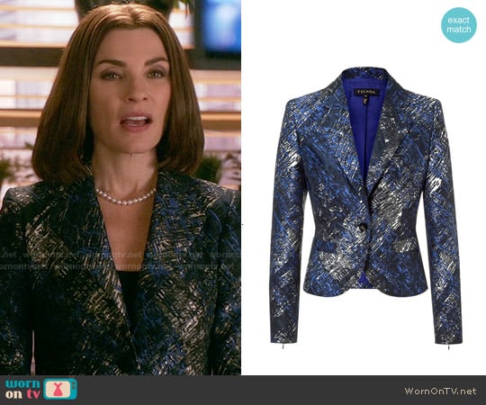 Escada Jacket Bastar worn by Alicia Florrick (Julianna Margulies) on The Good Wife