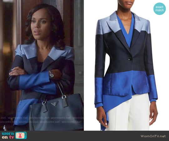 Escada One-Button Colorblock Jacket worn by Olivia Pope (Kerry Washington) on Scandal