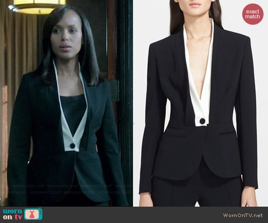 Escada Shawl Collar Tuxedo Jacket worn by Kerry Washington on Scandal