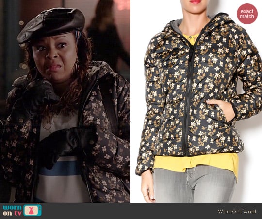 Essential Floral Puffer Jacket worn by Tymberlee Hill on Marry Me