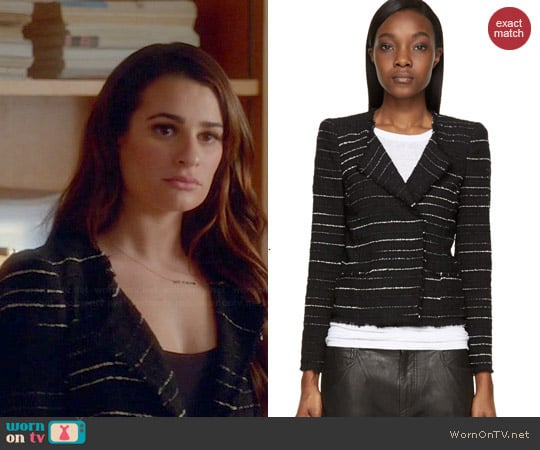 Etoile Isabel Marant Glenn Summer Cowens Jacket worn by Rachel Berry (Lea Michele) on Glee