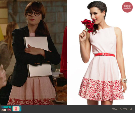 Eva Franco Evette Dress in Catalan worn by Zooey Deschanel on New Girl