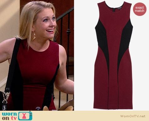 Exclusive for Intermix Colorblock Inset Ponte Dress worn by Melissa Joan Hart on Melissa & Joey