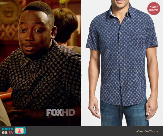 Faherty Indigo Sport Shirt worn by Winston Bishop (Lamorne Morris) on New Girl