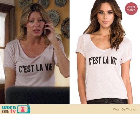 Feel the Piece X Tyler Jacobs C'est La Vie Top worn by Jess Macallan on Mistresses