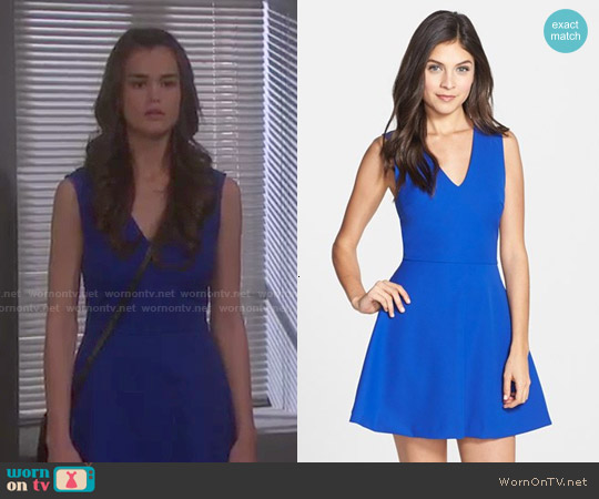 Felicity & Coco Back Cutout Fit & Flare Dress worn by Paige Larson (True O'Brien) on Days of our Lives