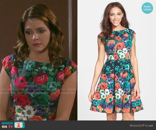 Felicity & Coco Stretch Cotton Fit & Flare Dress worn by Theresa Donovan (Jen Lilley) on Days of our Lives