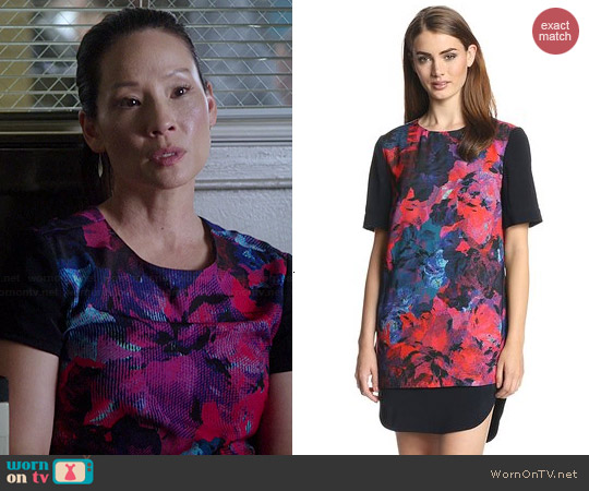 Finders Keepers Back To Basics  Dress in Rose Print worn by Lucy Liu on Elementary