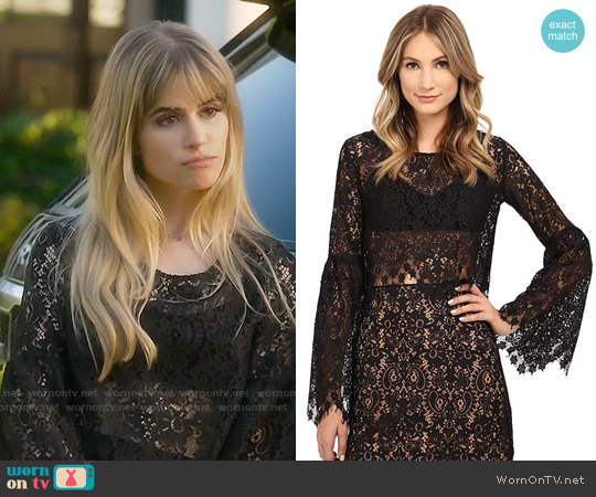 For Love & Lemons Vika Top worn by Brooke Maddox (Carlson Young) on Scream