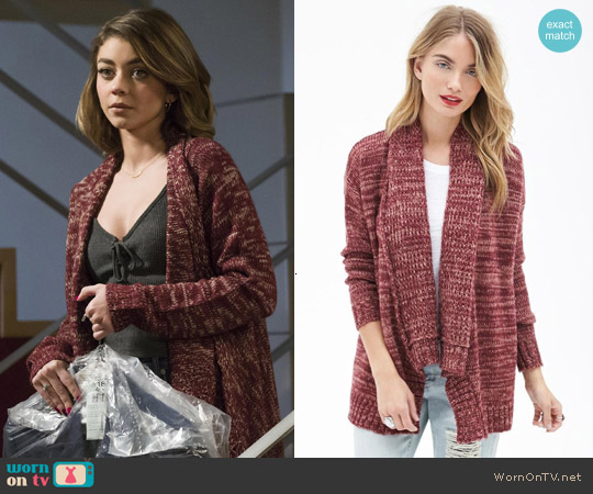 Forever 21 Contemporary Marled Shawl Collar Cardigan worn by Haley Dunphy (Sarah Hyland) on Modern Family