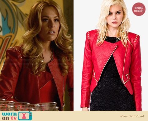 Forever 21 Chic Quilted Bomber Jacket worn by Natalie Hall on Star-Crossed