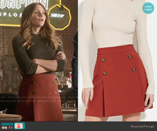 Forever 21 Contemporary Buttoned Skirt worn by Paige Dineen (Katharine McPhee) on Scorpion