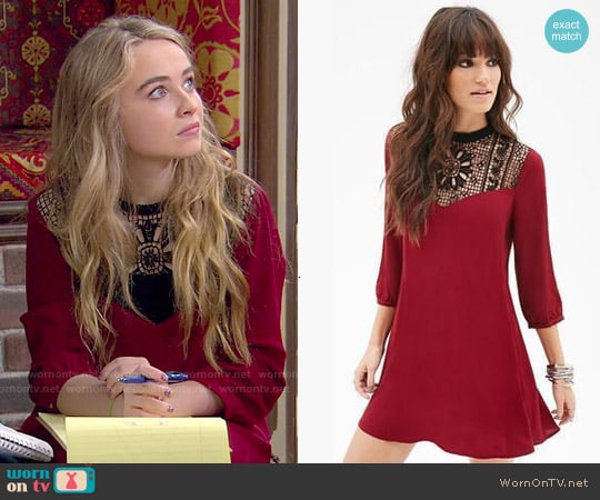 Forever 21 Crochet Panel Shift Dress worn by Maya Hart (Sabrina Carpenter) on Girl Meets World