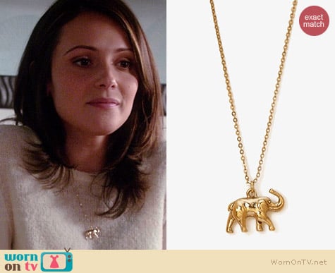 Forever 21 Elephant Charm Necklace worn by Italia Ricci on Chasing Life