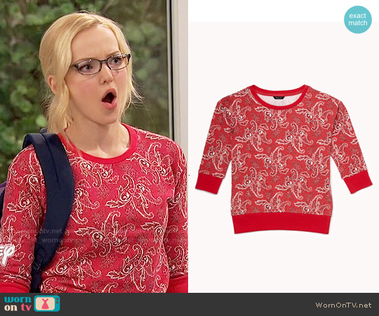 Forever 21 Girls' Paisley Sweatshirt worn by Maddie Rooney (Dove Cameron) on Liv and Maddie