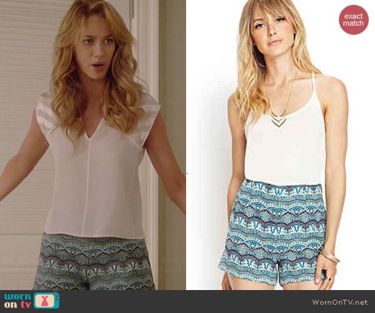 Forever 21 High Waisted Art Deco Shorts worn by Yael Grobglas on Jane the Virgin