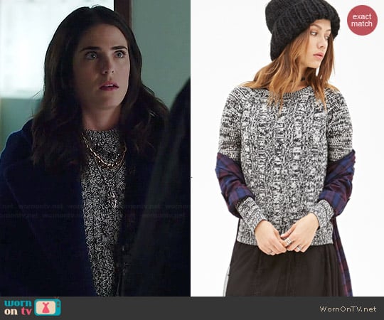 Forever 21 Marled Cable Knit Sweater worn by Laurel Castillo (Karla Souza) on How to Get Away with Murder